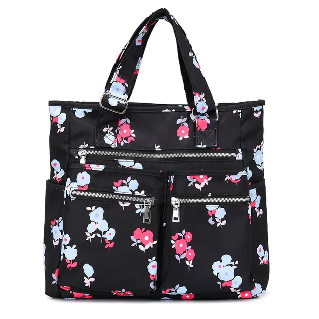 Casual Women Travel Top- handle Bag Nylon Trip Shoulder Bag Solid Mummy Waterproof Handbag Portable Big Tote purse pic4