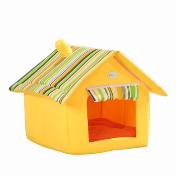 

Fashion Striped Removable Dogs House Soft Pet Bed for Puppy Cat Dogs Living Room Dog Kennel Mat Pet Products Small Animals Home