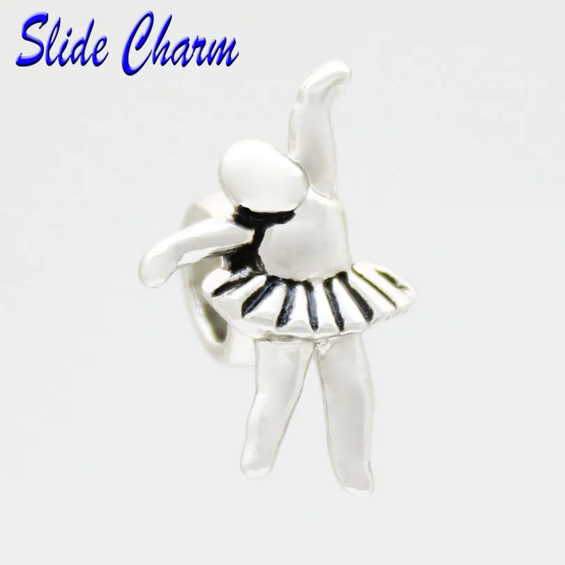 

Free shipping new European and American popular jewelry Swan dancers DIY charm beads fit Pandora bracelet