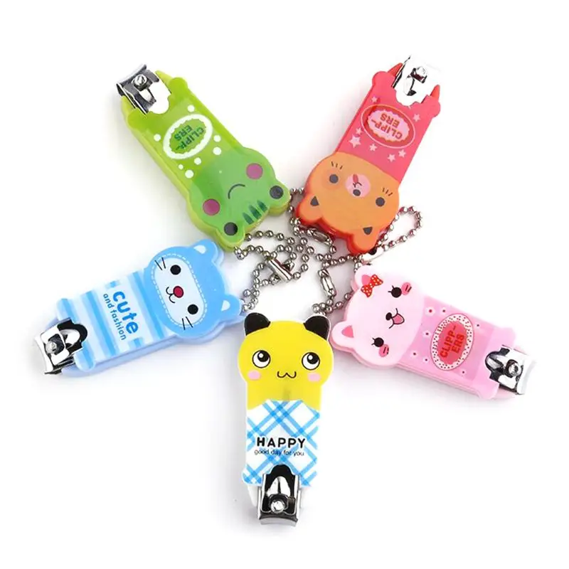 

Creative Mini Nail Clippers Pedicure Manicure Trimmer Cutter Lovely Cartoon Plastic Comfort Grip Handled Scissor With Keychains