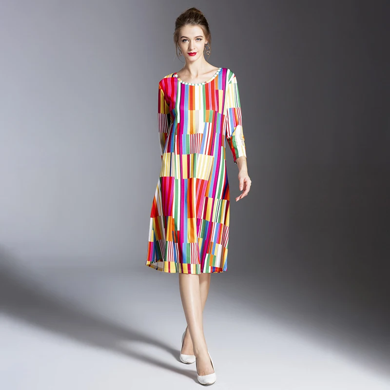 Women Loose Print Dress Boho Style Floral Beach Tunic Sundress Midi Party Dresses Vestidos Plus Size 3XL | Женская одежда