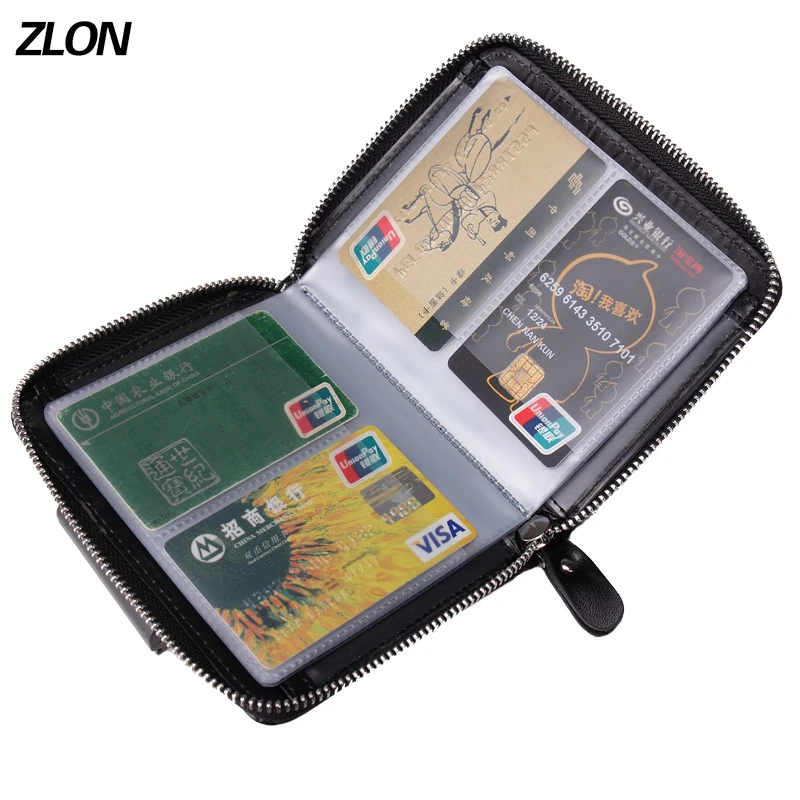 ZLON RFID Practical Genuine Leather Passport Cover Travel Wallets 40