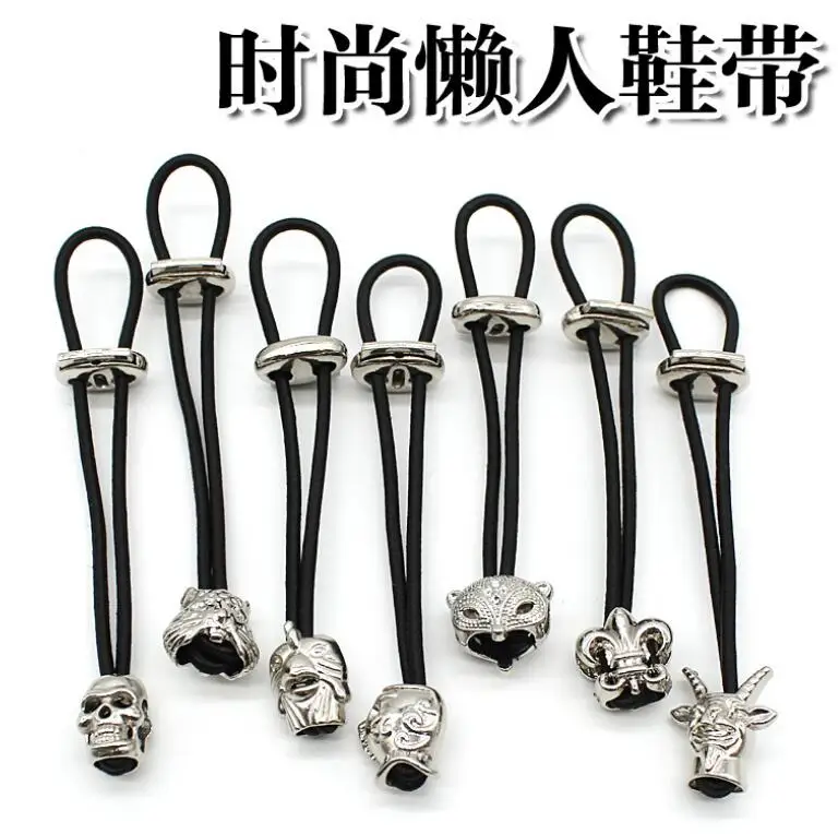 

Fashion Animal Head Metal Clasp Elastic Running Shoelace One Pair Free Shipping