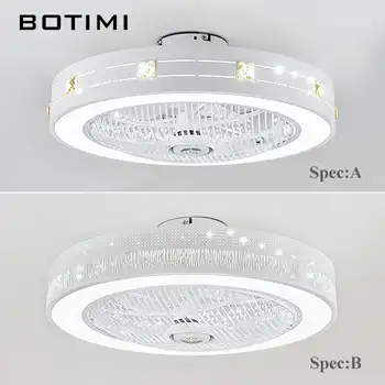 Botimi Modern Led Ceiling Fans With Lights For Living Room 220v