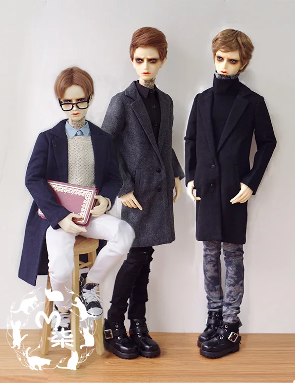 Fashion black dark blue coat For BJD 1 3 SD17 Uncle Doll Clothes Accessories