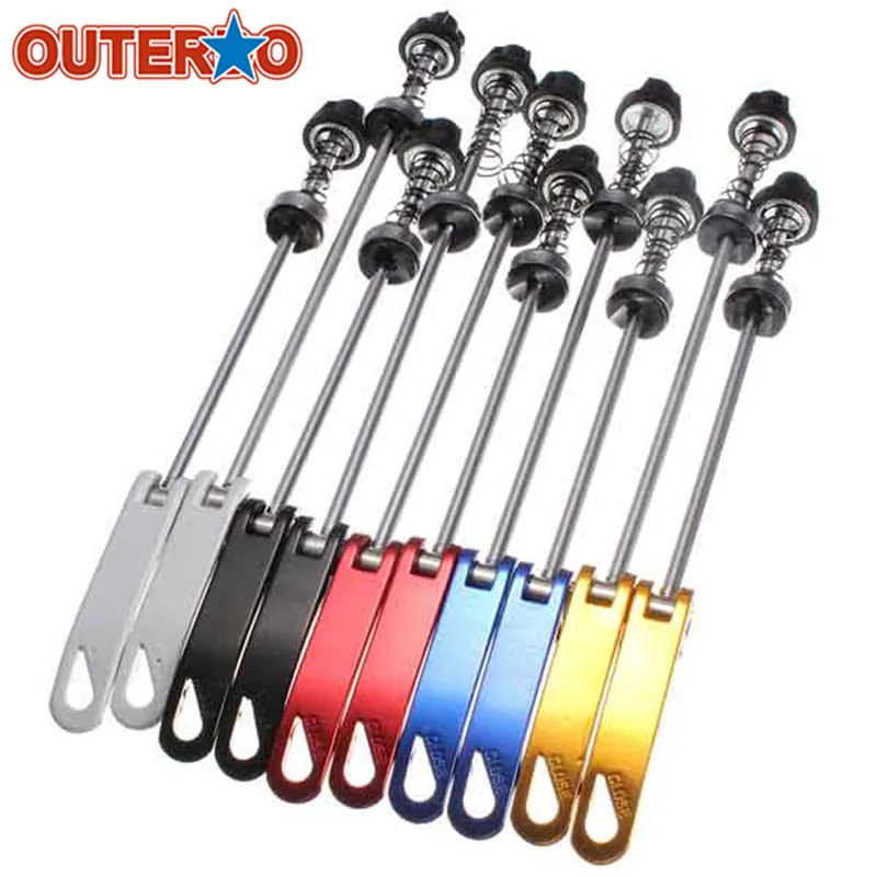 

OUTERDO 1 Pair MTB Road Mountain Bicycle Bike Cycling Hub Skewers Quick Release Axle Front/155mm Rear/185mm