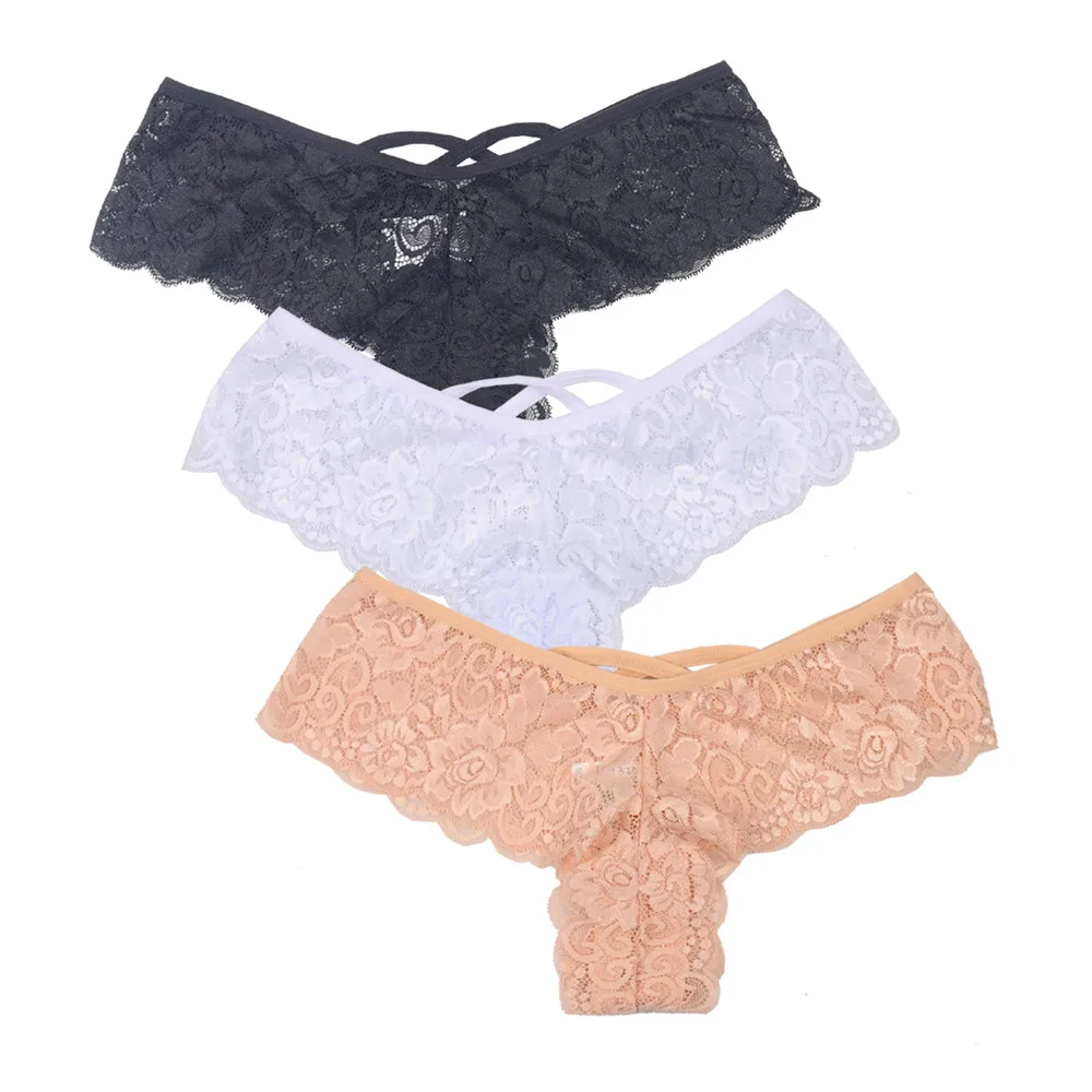 3pcs/lot Summer Hot Selling Lace Panties Underwear Women See