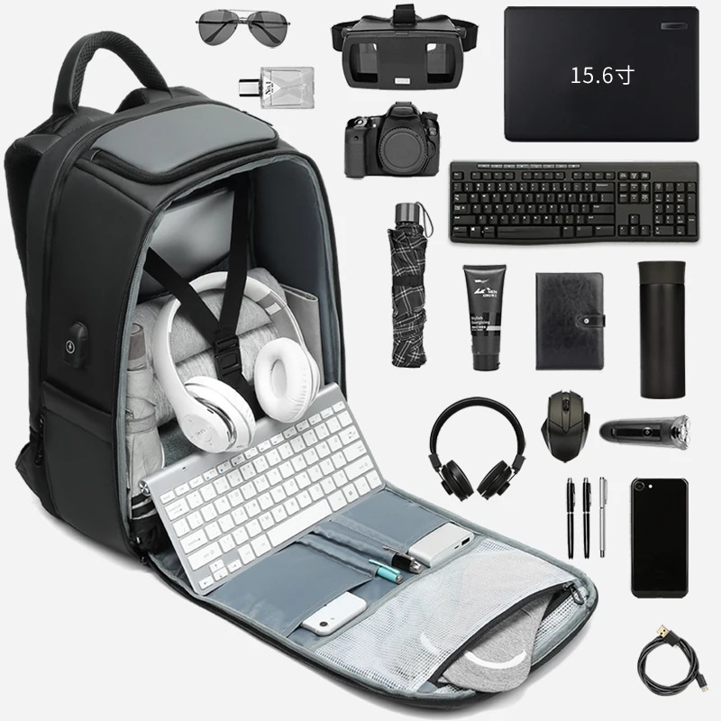 Высококачественный мужской рюкзак для ноутбука, подходит для подростков, уличная дорожная сумка с USB зарядным портом для мальчиков и девочек, школьная сумка для колледжа