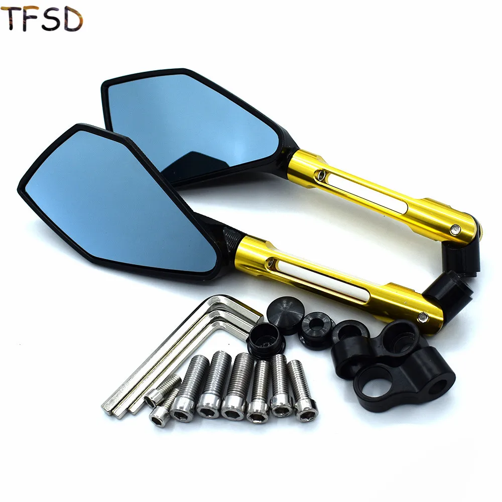 

Universal 8mm 10mm Aluminum CNC Motorcycle Motorbike rearview back side mirror colorful For Yamaha Ducati honda KTM Kawasaki