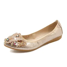 Женские балетки на плоской подошве, без шнуровки, стразы, женская обувь на плоской подошве, повседневные женские лоферы, водонепроницаемые Мокасины, обувь размера плюс, Прямая поставка