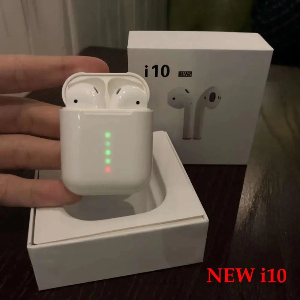 

2019 New Earphone i10 earpods TWS Mini Wireless earbuds headphones Bluetooth headsets Not i9 i10 i11 i12 i13 Earphone Ear pods