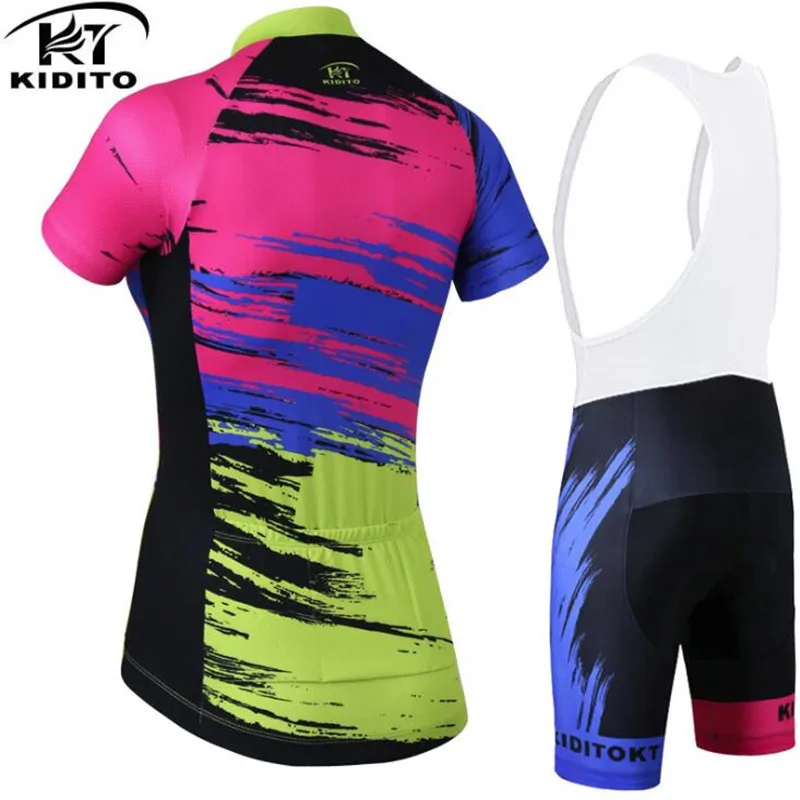 KIDITOKT Велоспорт Джерси Набор pro team дешевая одежда, Китай roupa de ciclismo feminino roupa ciclismo Женская велосипедная одежда