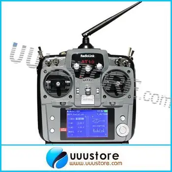 

RadioLink DSSS 2.4GHz 10CH RC Radio Control System Transmitter Tx& Receiver Rx Combo AT10 - Grey And Red