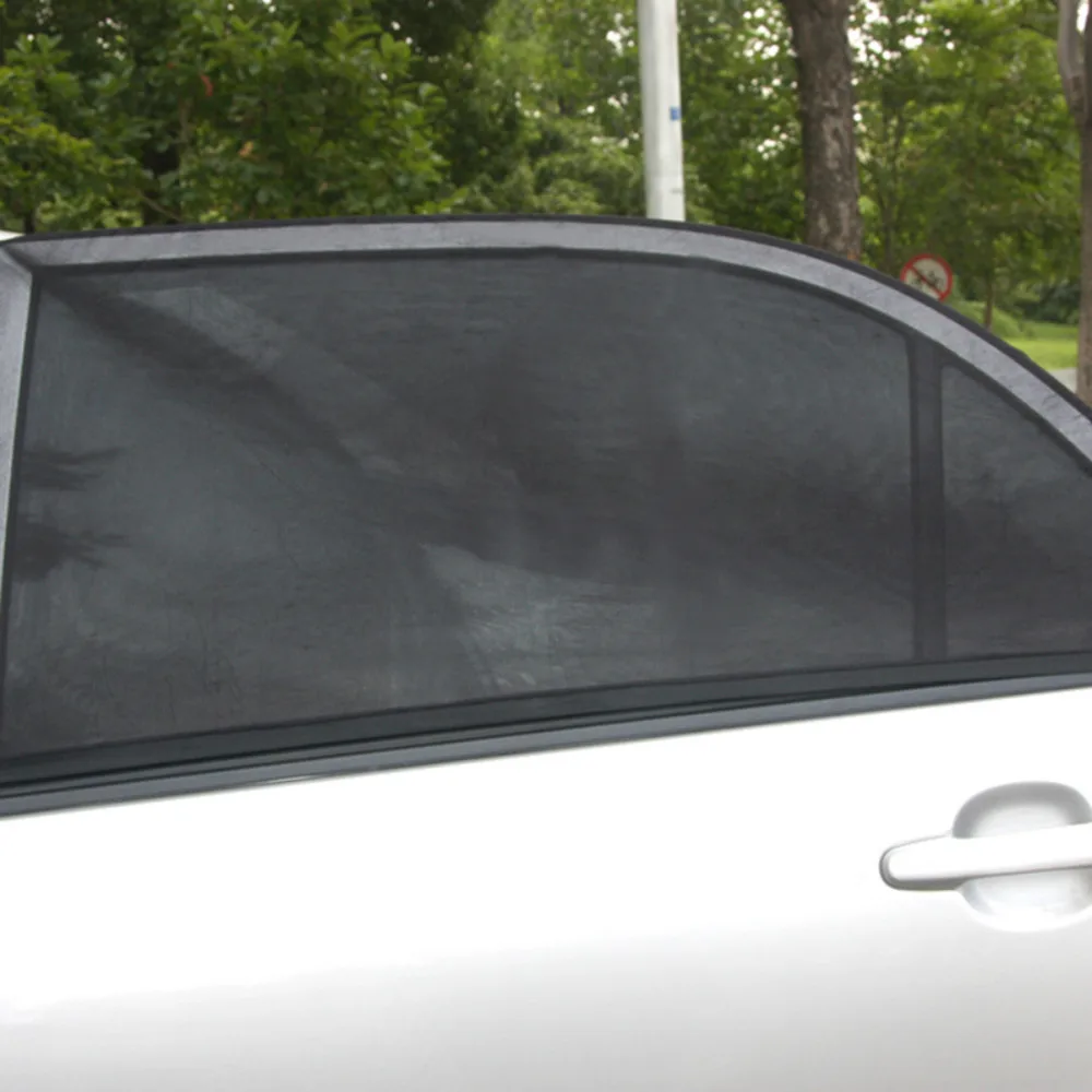 2 шт. 110*50 см солнцезащитный козырек черный сетчатый чехол Детский УФ-защитный щит для большинства автомобилей авто боковое заднее стекло