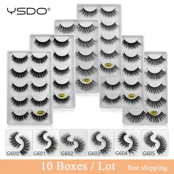 

YSDO 10 boxes 3d mink lashes wholesale false eyelashes faux cils 50 pairs natural mink eyelashes lashes maquillaje volume lashes