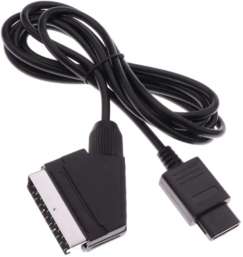 100PCS 1.8m RGB Scart Video AV Cable Cord Lead Gaming RGB Video Cable