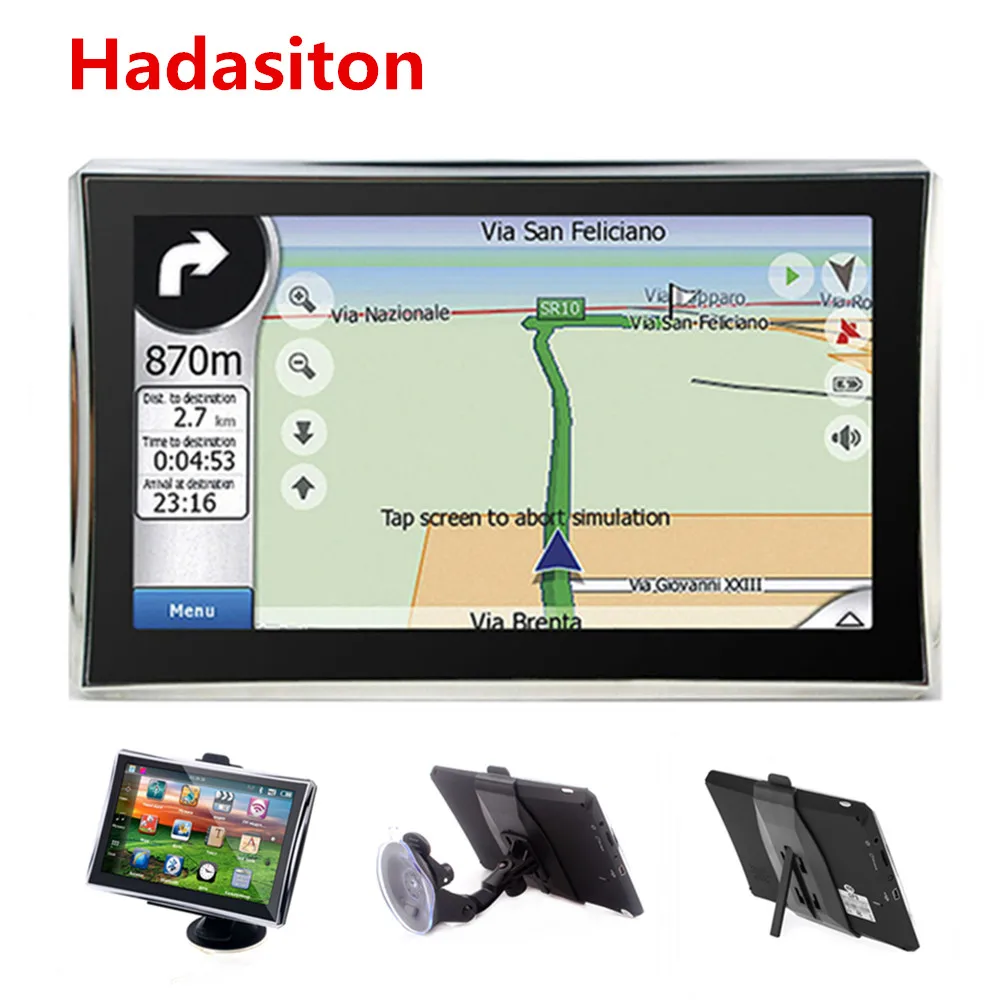7 дюймовая Автомобильная GPS навигация 8 Гб Sat Nav с бесплатными новыми картами