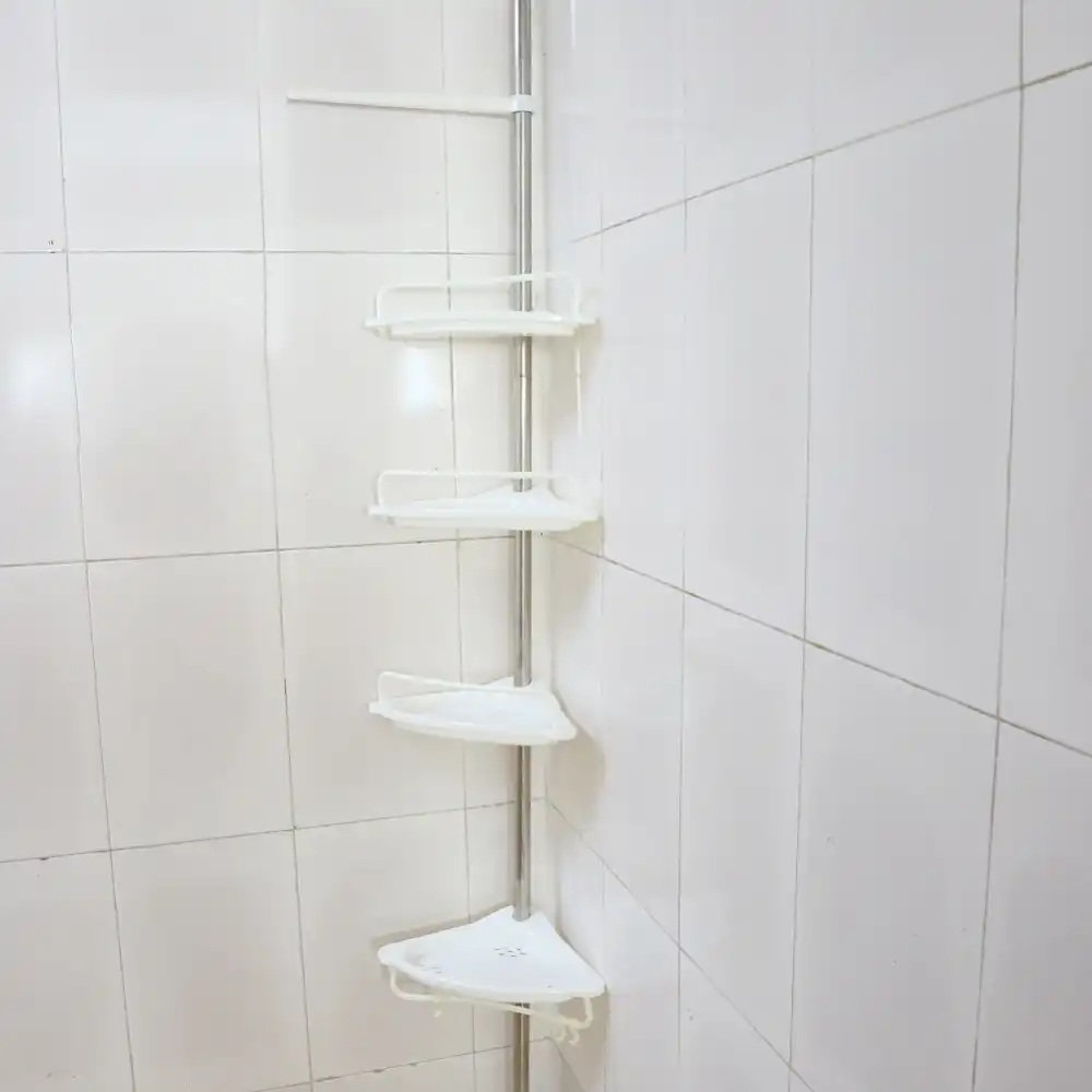 4 Tier Telescopic Bathroom Corner Shelf Rack Shower Caddy Storage Bathroom Tools Accessory Bathroom Shelves Aliexpress