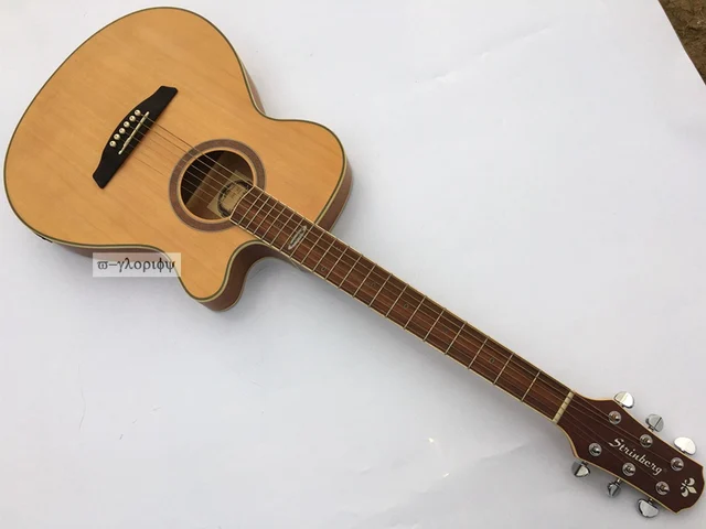 Cheap thin body cut-way electric acoustic stinber guitar