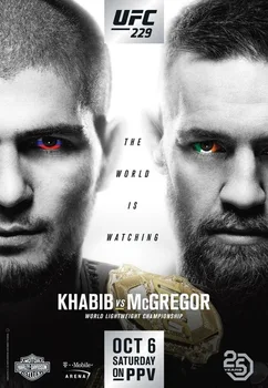 

UFC 229 Fight Khabib Nurmagomedov VS Conor McGregor SILK POSTER Decorative Wall painting 24x36inch