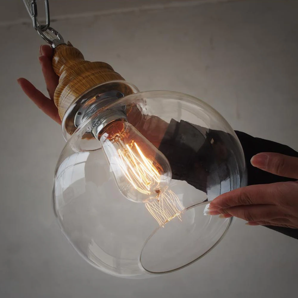  Mini Clear Glass Shade Pendant Lights Industrial Lighting Fixture Kitchen Island Bar Hotel Shop Ant - 32793601771