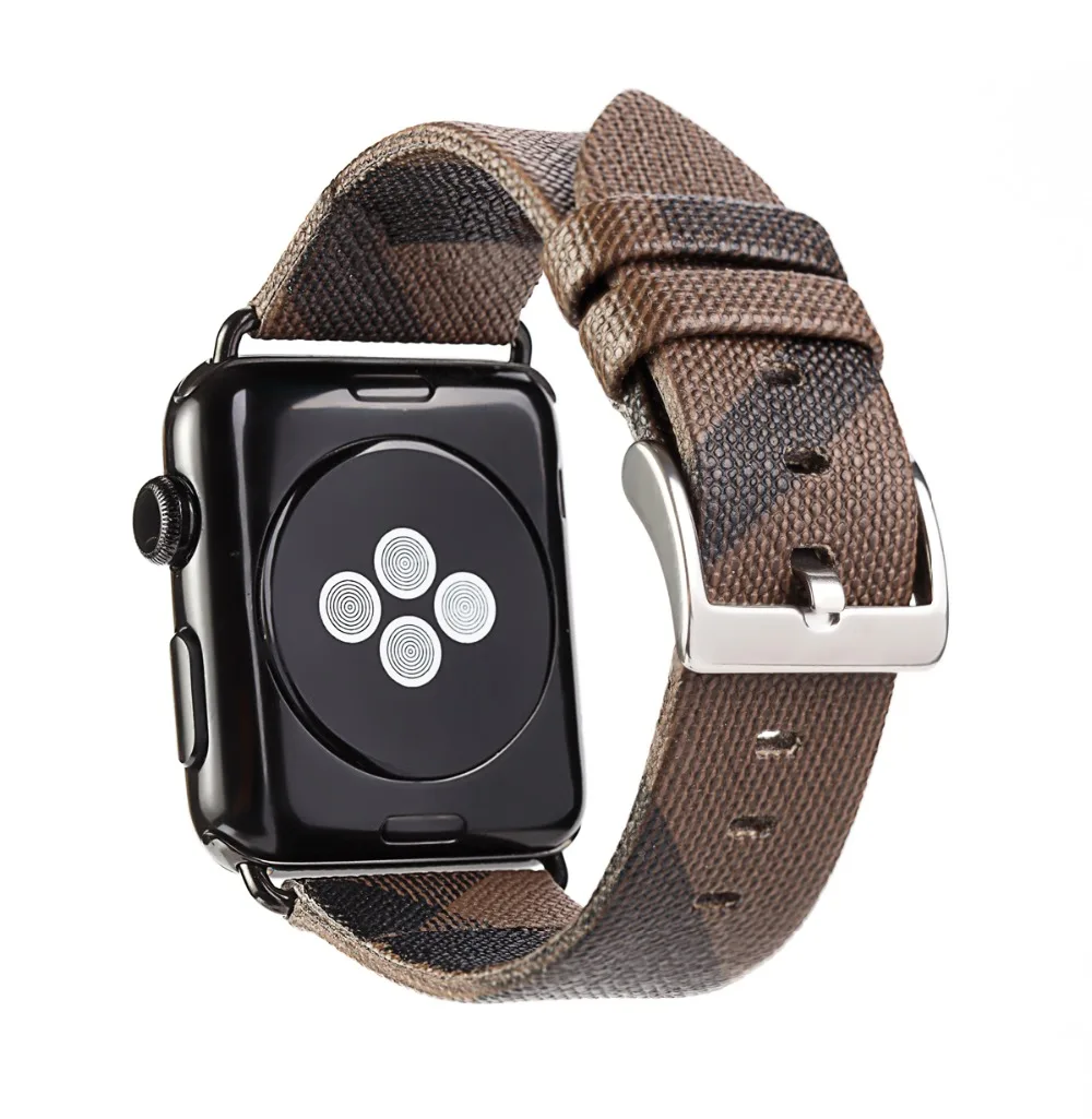 Модный роскошный ремешок из натуральной кожи для Apple Watch 44 мм 40 сменный часов iWatch 5