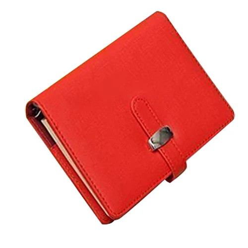 

FASHION Pocket Organiser Planner Leather Filofax Diary Notebook Red