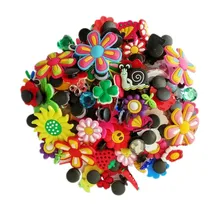 20 шт./лот, смешанные стили, разные аксессуары для обуви, очаровательные украшения для обуви, пряжки для обуви, подходят под Croc и Wrisband, подарок для детей