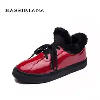 BASSIRIANA - Winter Woman boots Shoes Plush Lady's Trend Cotton-padded Shoes Auto Lady Warm Shoes Women