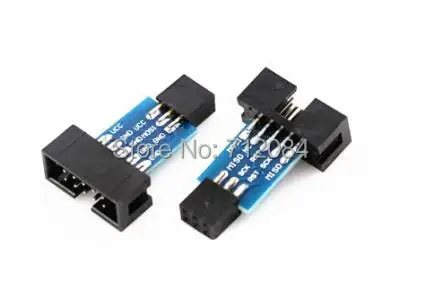 

10 Pin to Standard 6 Pin Adapter Board For AVRISP USBASP STK500 Convert
