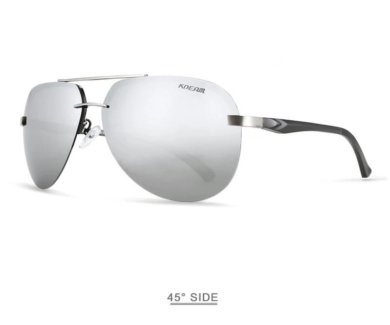KDEAM алюминиево-магниевые поляризованные солнцезащитные очки мужские 62 мм линзы солнцезащитные очки Polaroid двухцветные очки с дизайнерской коробкой