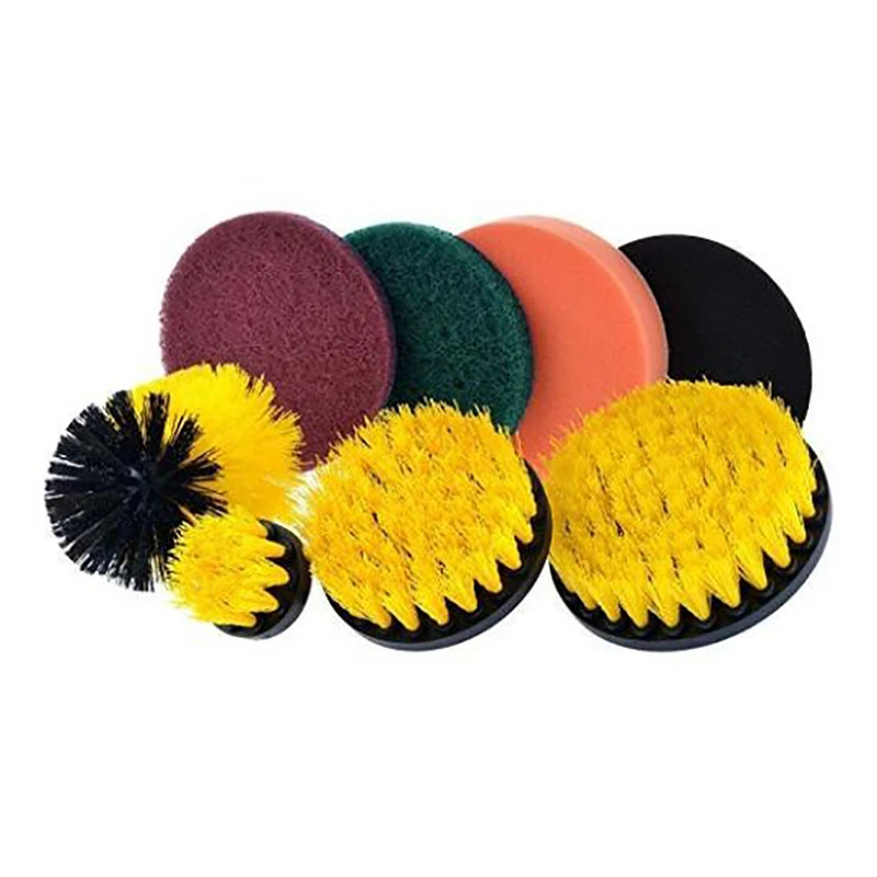 

Promotion! 8-Pack Electric Drill Brush Cordless Drill Scrub Pads Grout Power Scrubber Cleaning Pool Brush Tub House Super Abso
