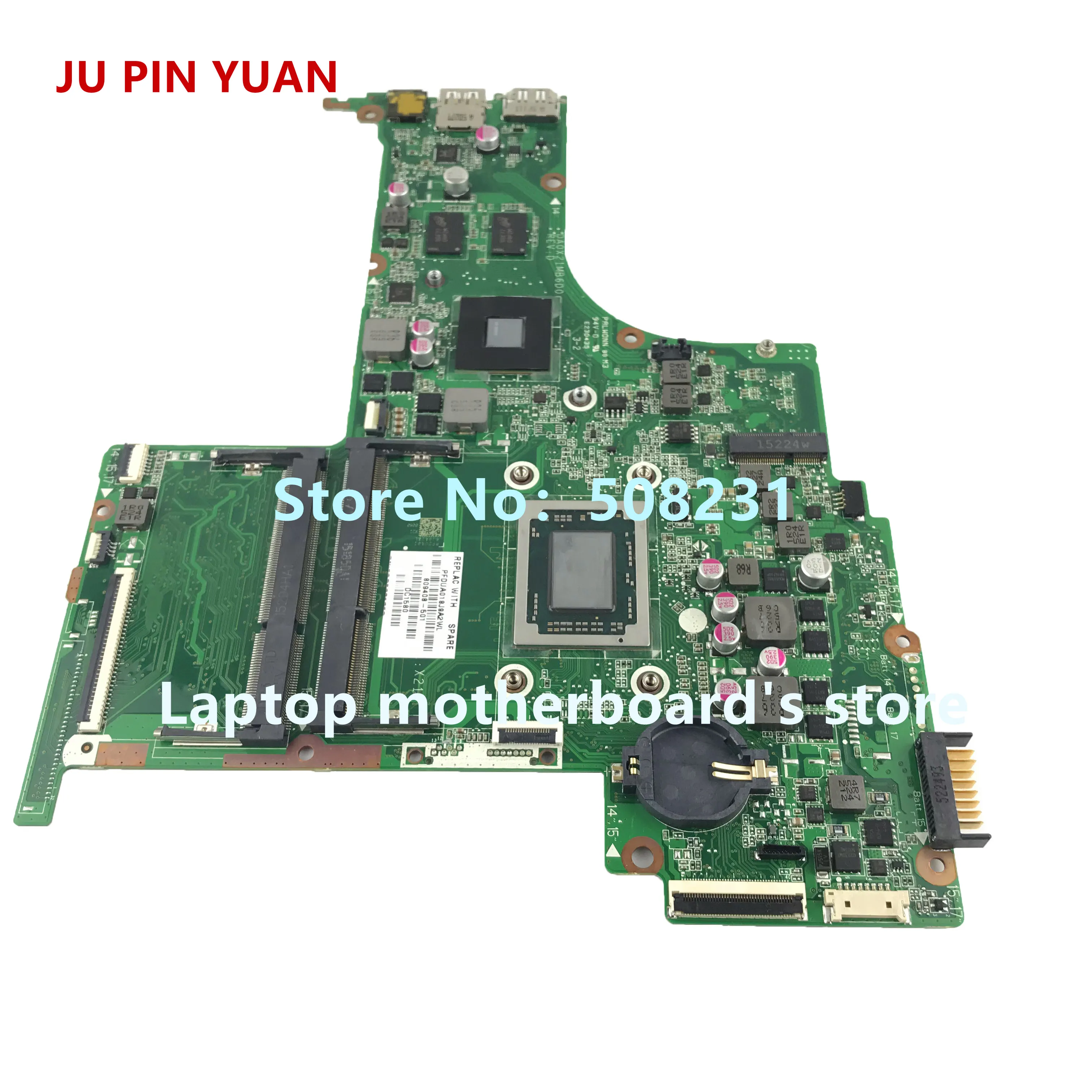 Ju pin yuan 809408-501 809408-601 809408-001 аккумулятор большой емкости DA0X21MB6D0 X21 для hp павильон 15-AB 15Z-AB материнская плата с R7M360 2 Гб A10-8700P