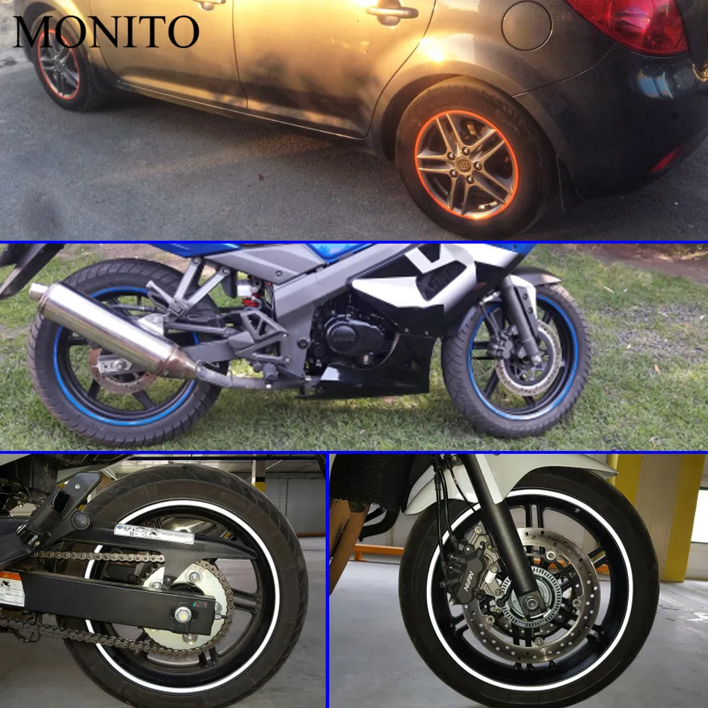 Наклейка на колесо мотоцикла 16 дюймов 17 18 светоотражающая фотолента для Honda MSX 125