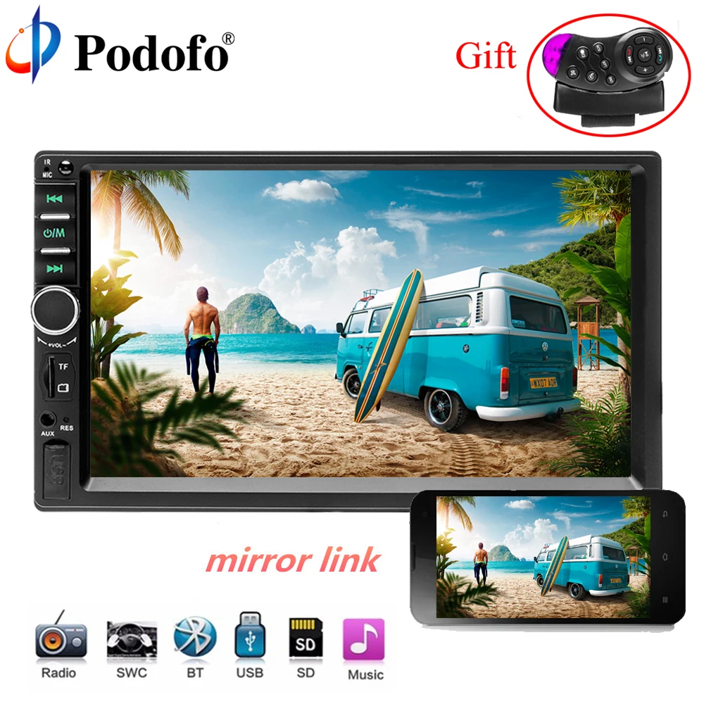 Podofo Car Stereo audio Radio Bluetooth 2 Din 7 Podofo Car Stereo audio Radio Bluetooth 2 Din 7