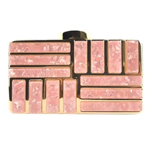 Сумочка женские элегантные однотонные акриловые украшения клатчи вечерние сумки на цепи через плечо вечерние сумки malas* 0,92