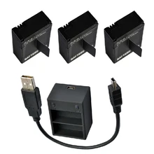 Best Buy 3PCS Gopro Go Pro Hero 3+ 3 Digital Batteries Battery Bateria With Dual USB Charger and Mini USB Cable For Gopro HERO3+/3 Cam
