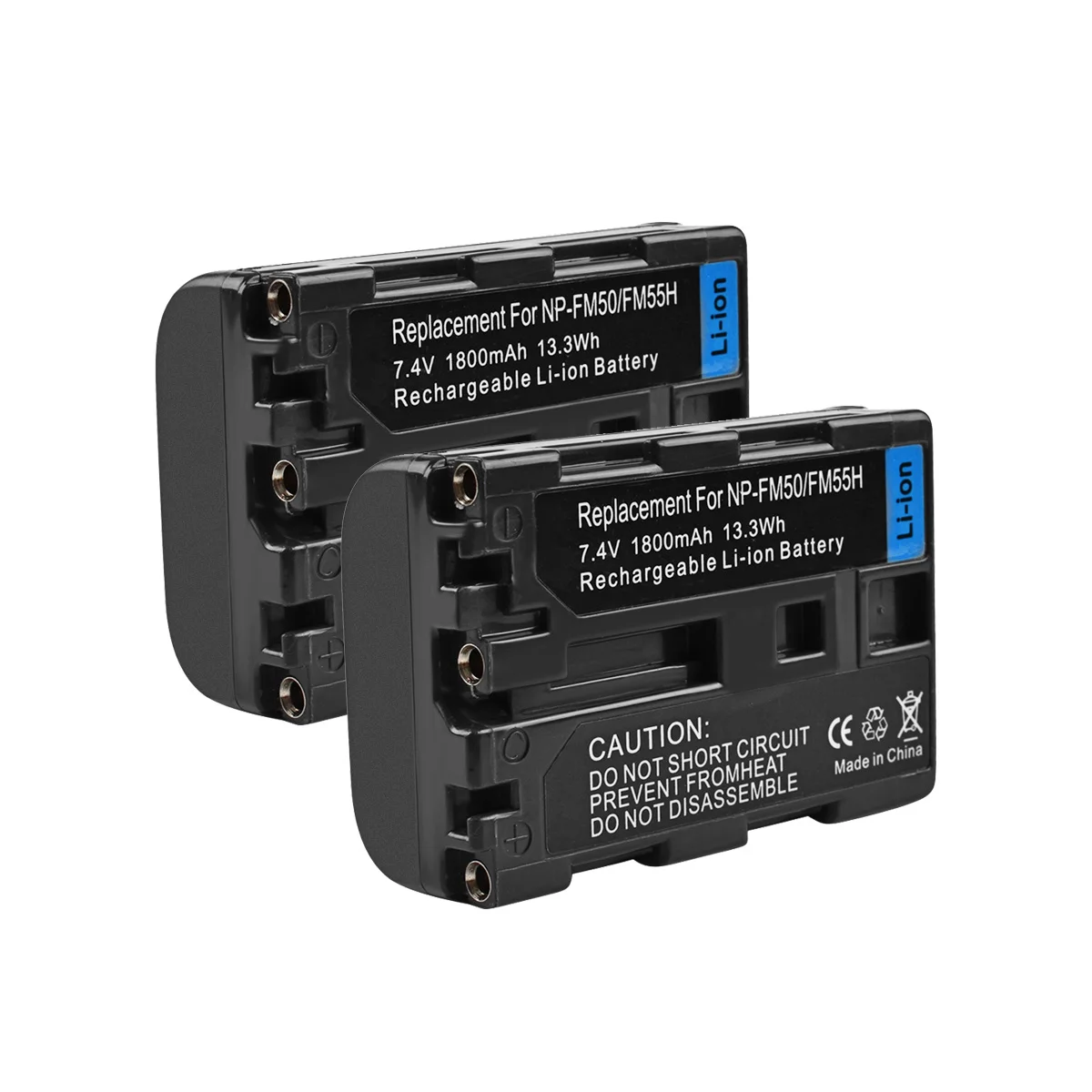 2X 7.4V 1800mAh NP FM50 NP FM50 NPFM50 Rechargeable Battery for Sony