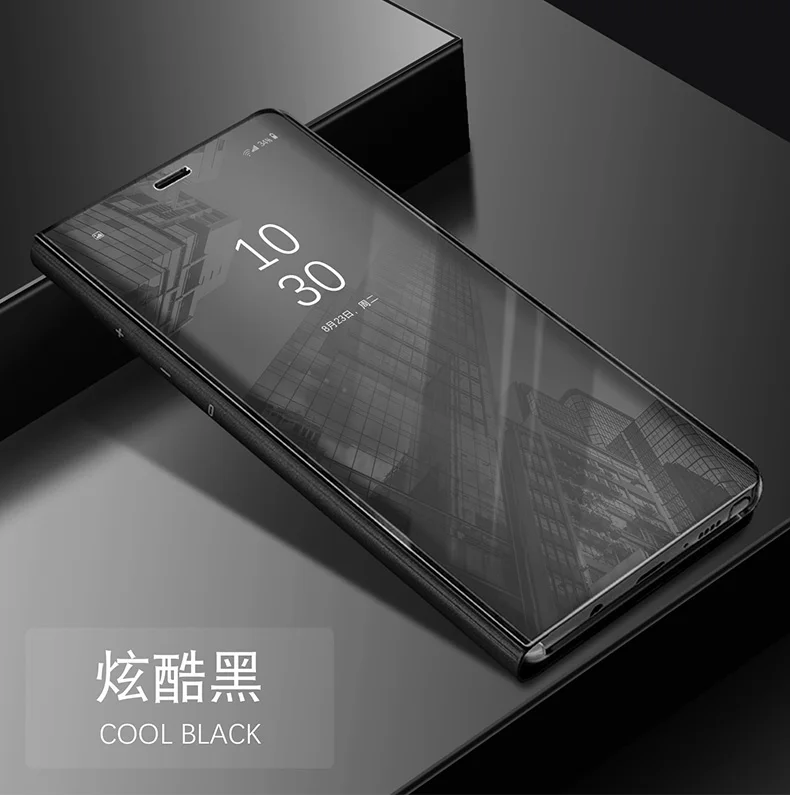 360 mi rror флип чехол для Xiao mi Red mi K20 Note 7 5 6 Pro 6A чехол Coque чехол для Xiao mi 8 mi A2 Lite 6X 5X A1 mi 9 SE чехол - Цвет: Черный