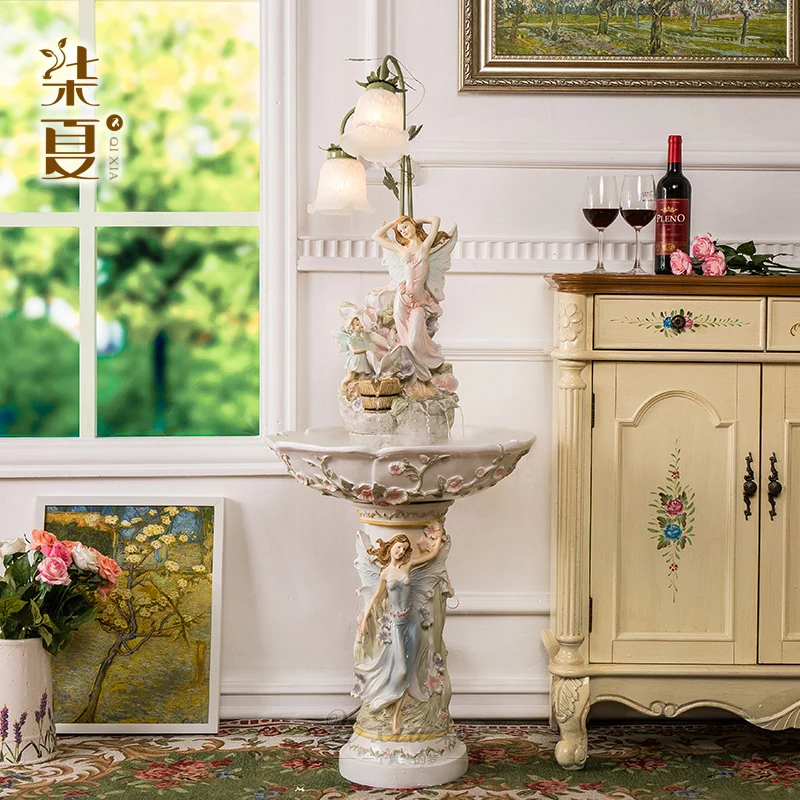 

The living room decoration decoration floor Home Furnishing figure European water fountain large housewarming gift creative prac