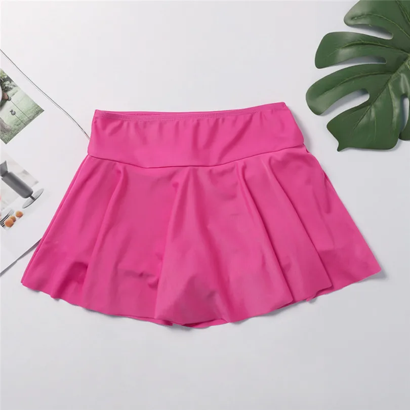 2019 New Summer Women High Waist Swim Bottom Athletic Swimpant Swimsuits Tankini Mini Skirt With Panty #E01 (12)