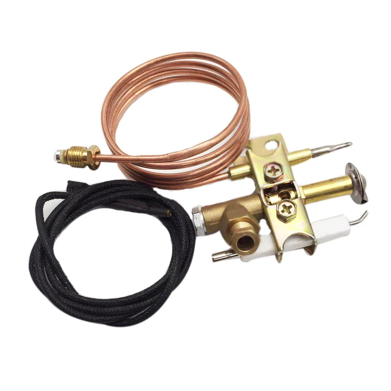 Kupfer Universal Thermoelement 900mm mit Zubehör für Gas-Zünd-Brenner Kupfer Universal Thermoelement 900mm mit Zubehör für Gas-Zünd-Brenner