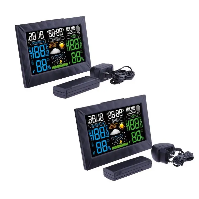 

Digital Color LCD Wireless Indoor/Outdoor Temperature and Humidity Meter