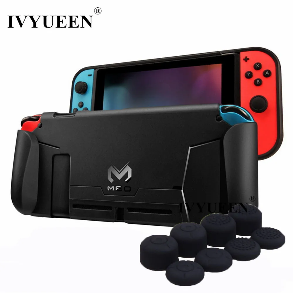 

IVYUEEN for Nintend Switch NS Joy con Console Soft Protective Case Handle Grip Cover with Thumbstick Grips Cap