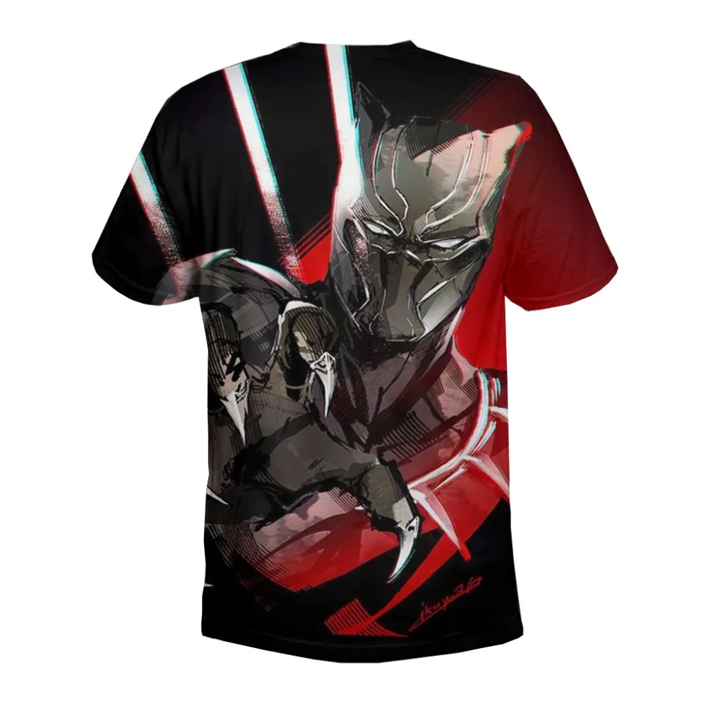3D Print Black Panther Avengers Endgame Shirts Men T shirt Clothes t shirt Summer Top Cosplay Costume New