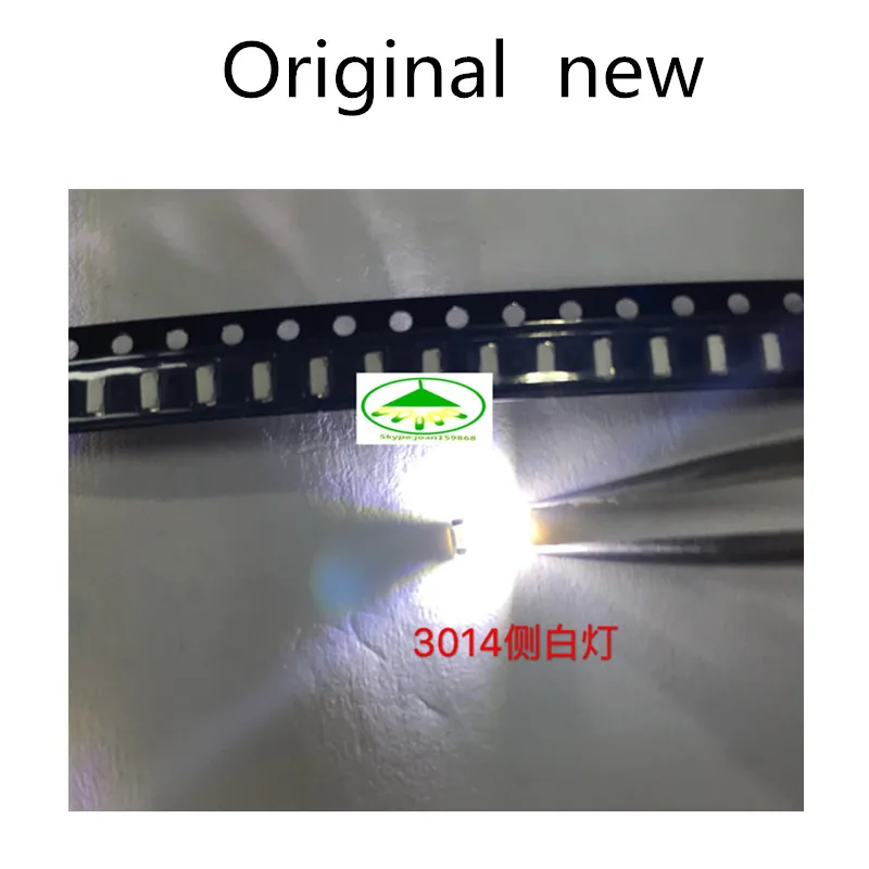 300 шт 3014 SMD светодиодный чип Ультра-яркий белый 0,1 W 11-13LM 30mA 3 V поверхностного монтажа чип светодиод лампы SMD 3014 Светодиодный из бисера
