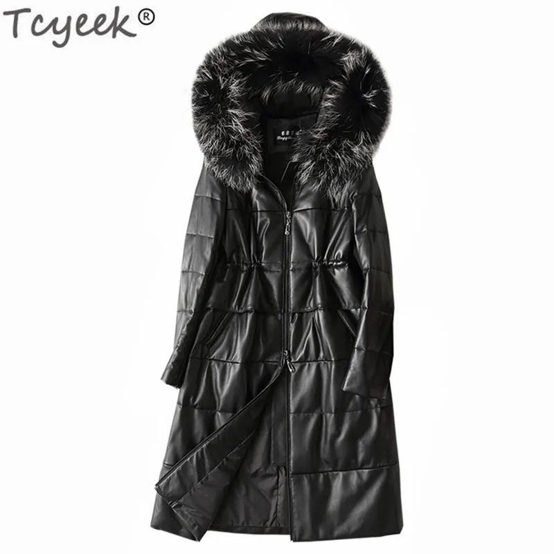 Куртка Tcyeek из натуральной кожи женское пальто овчины зимняя парка Женская