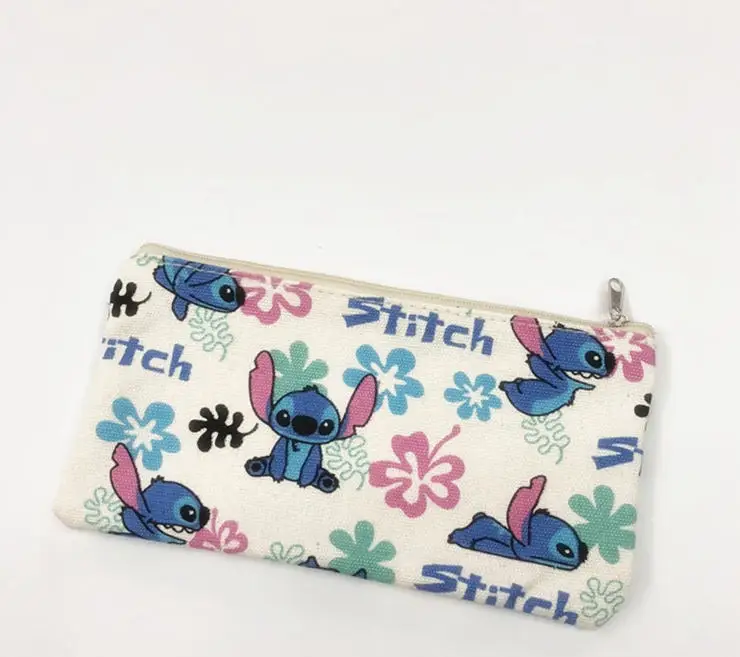 Disney new cute cartoon mickey mouse pattern purse casual student girl canvas sundries storage bag women cosmetic bag