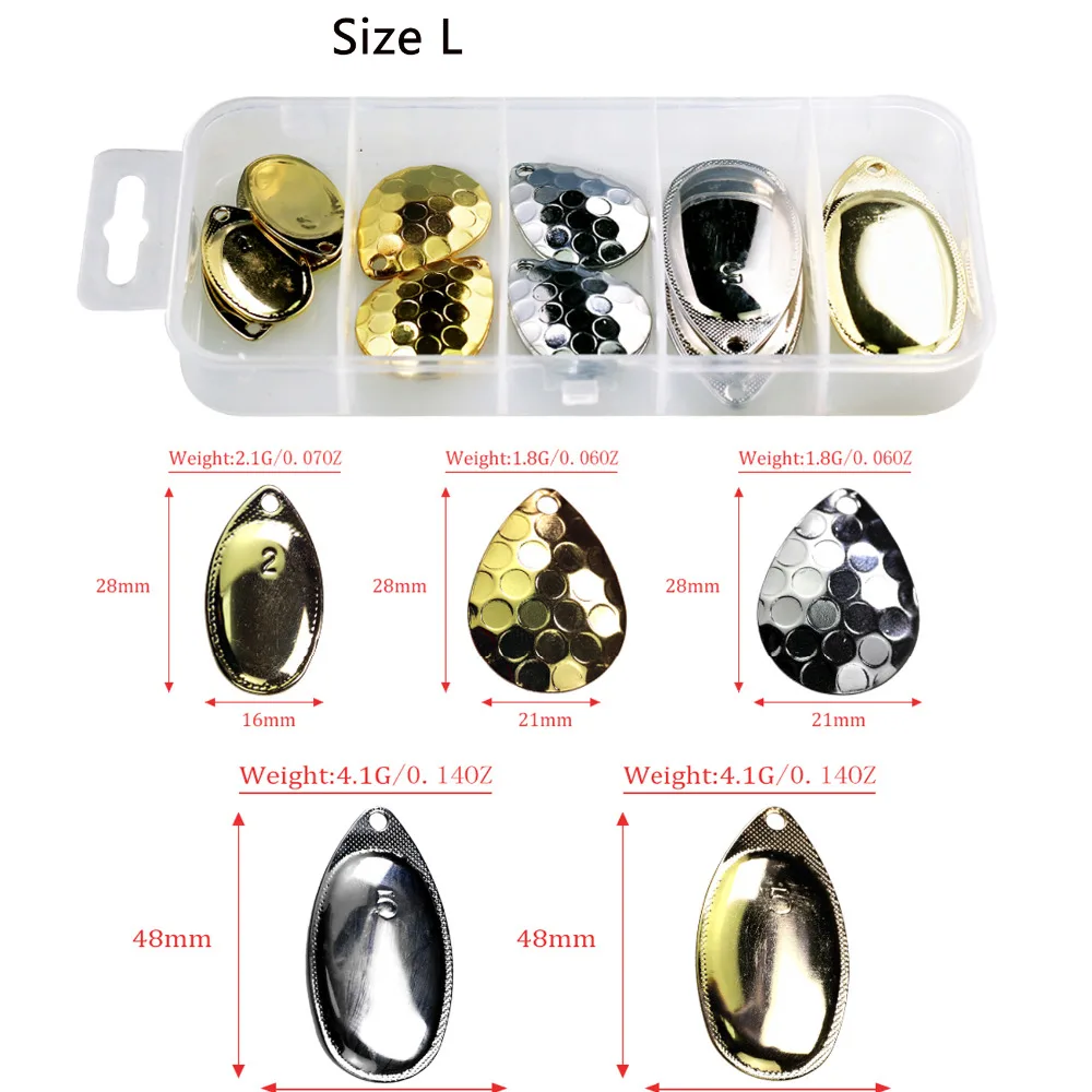 50pcs/lot Fishing Spinner Blade Smooth Spoons 0.5g-4g Iron Spoons Plaice 100pcs clevises DIY Kit Fishing Tackle - Image 5