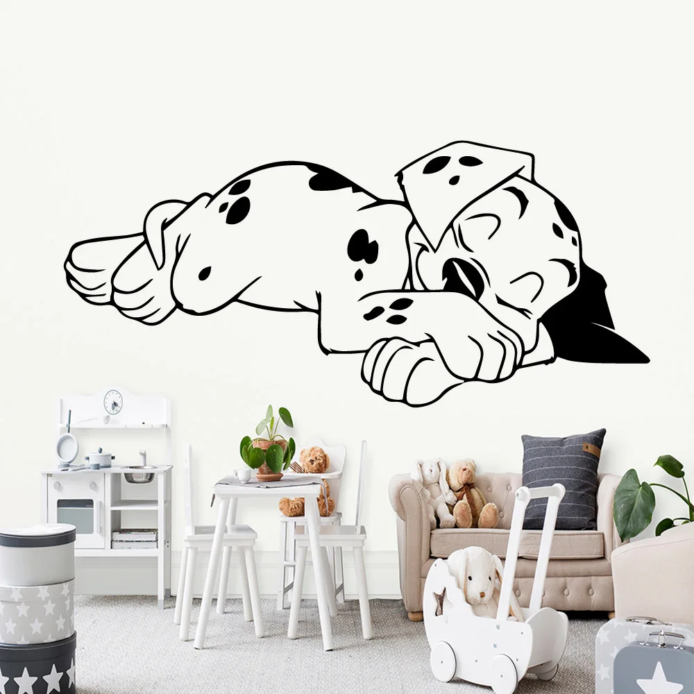 

Family dog sleeping Removable Pvc Wall Stickers Home Decoration Kids Room Creative Mural Living Room Stickers Wallpaper